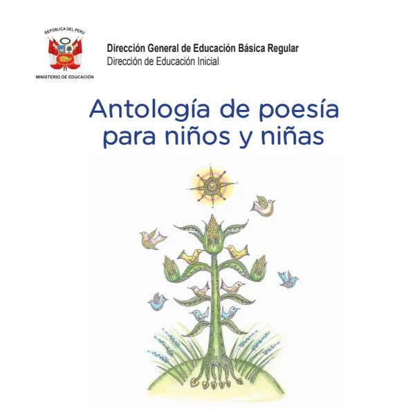 Antología de poesía para niños y niñas - Educación Inicial (MINEDU) PDF 1 Portada de Antología de poesía para niños y niñas - Educación Inicial - MINEDU
