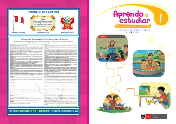 Aprendo a estudiar 1: Cuaderno de autoestudio - 1.° grado de Secundaria (MINEDU) PDF 1 Portada de Aprendo a estudiar 1: Cuaderno de autoestudio - 1.° grado de Secundaria - MINEDU