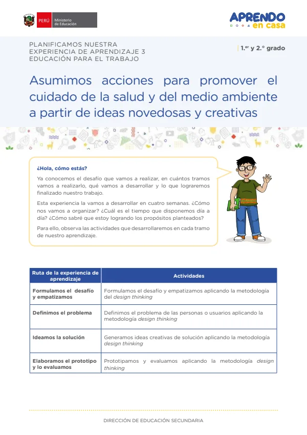 Asumimos acciones y promovemos el cuidado de la salud y del medio ambiente a partir de (PDF) 1 Portada de Asumimos acciones y promovemos el cuidado de la salud y del medio ambiente a partir de ideas novedosas y…