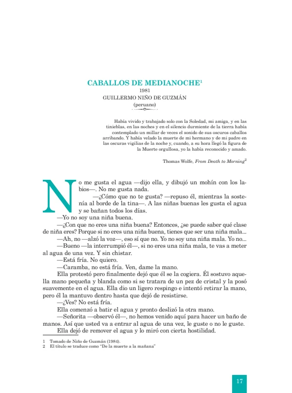 Caballos de medianoche: 1981. Guillermo Niño de Guzmán - 5.° grado de Secundaria (PDF) 1 Portada de Caballos de medianoche: 1981. Guillermo Niño de Guzmán - 5.º grado de Secundaria (MINEDU)