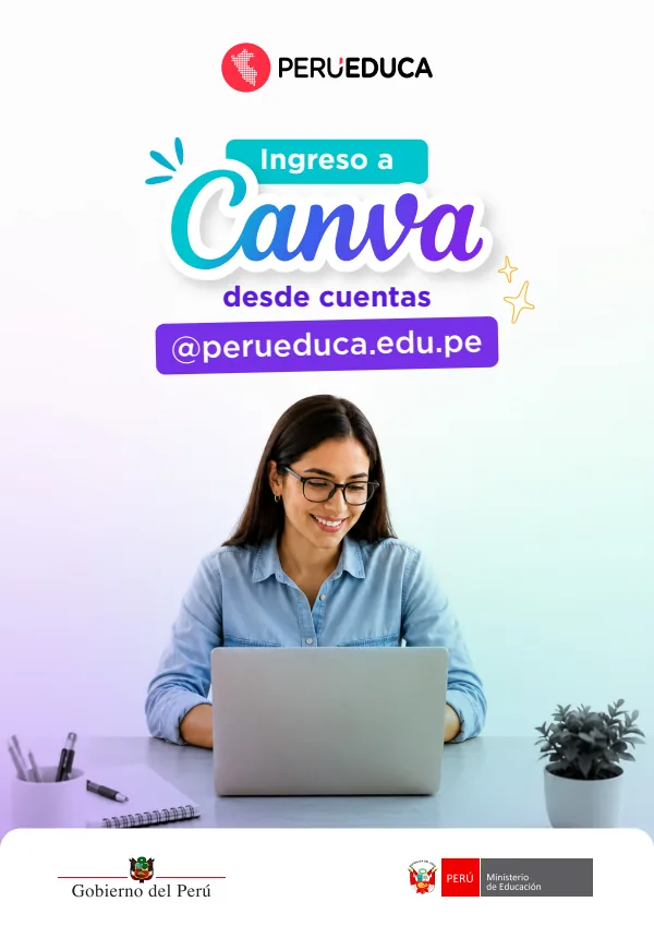 Canva: ingreso desde cuentas @perueduca.edu.pe (PDF) 1 Portada de Canva : ingreso desde cuentas @perueduca.edu.pe (MINEDU)
