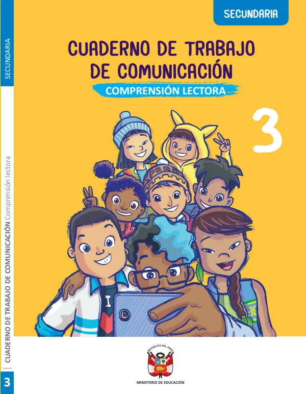 Comprensión lectora 3: Cuaderno de trabajo de Comunicación - 3.° grado de Secundaria (MINEDU) PDF 1 Portada de Comprensión lectora 3: Cuaderno de trabajo de Comunicación - 3.° grado de Secundaria - MINEDU