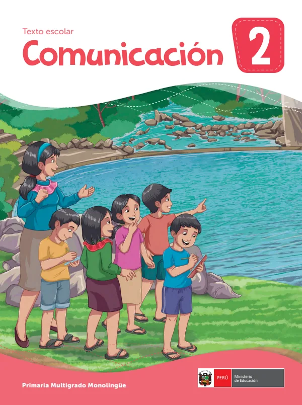 Comunicación 2: texto escolar - primaria multigrado monolingüe (MINEDU) PDF 1 Portada de Comunicación 2: texto escolar - primaria multigrado monolingüe - MINEDU