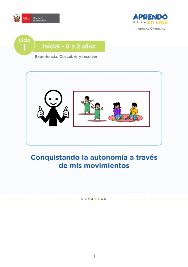 Conquistando la autonomía a través de mis movimientos - Inicial 2 años (MINEDU) PDF 1 Portada de Conquistando la autonomía a través de mis movimientos - Inicial 2 años - MINEDU