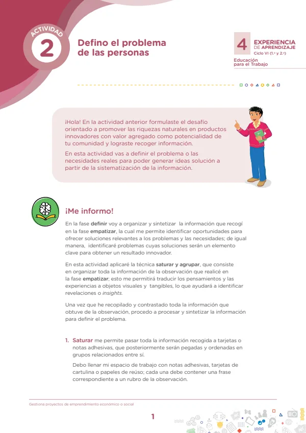 Defino el problema de las personas - Secundaria (MINEDU) PDF 1 Portada de Defino el problema de las personas - Secundaria - MINEDU