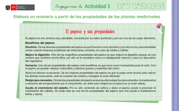 Elabora un recetario a partir de las propiedades de las plantas medicinales (MINEDU) PDF 1 Portada de Elabora un recetario a partir de las propiedades de las plantas medicinales: Empezamos - Primaria - MINEDU