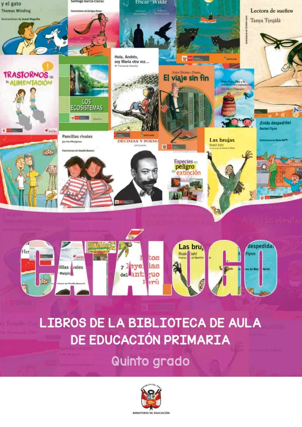 Fichas con orientaciones para el uso de los libros de la biblioteca de aula 5. grado (MINEDU) PDF 1 Portada de Fichas con orientaciones para el uso de los libros de la biblioteca de aula 5. grado - MINEDU