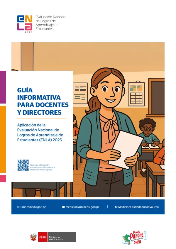 Guía para docentes y directores (Recursos informativos) (MINEDU) PDF 1 Portada de Guía para docentes y directores (Recursos informativos) - Evaluaciones UMC (ECE y ENLA) - MINEDU