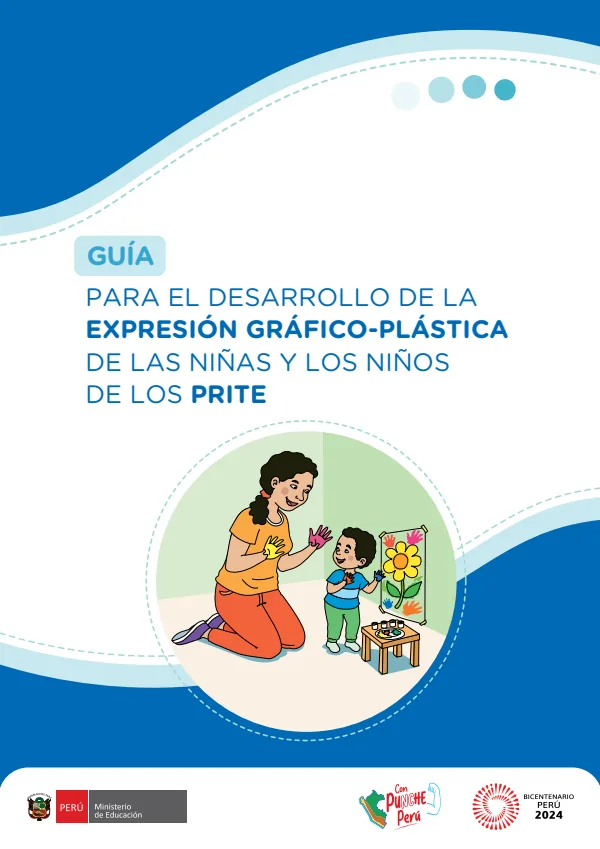 Guía para el desarrollo de la expresión gráfico-plástica de las niñas y los niños de los PRITE (MINEDU) PDF 1 Portada de Guía para el desarrollo de la expresión gráfico-plástica de las niñas y los niños - Educación Básica Especial (EBE) - MINEDU