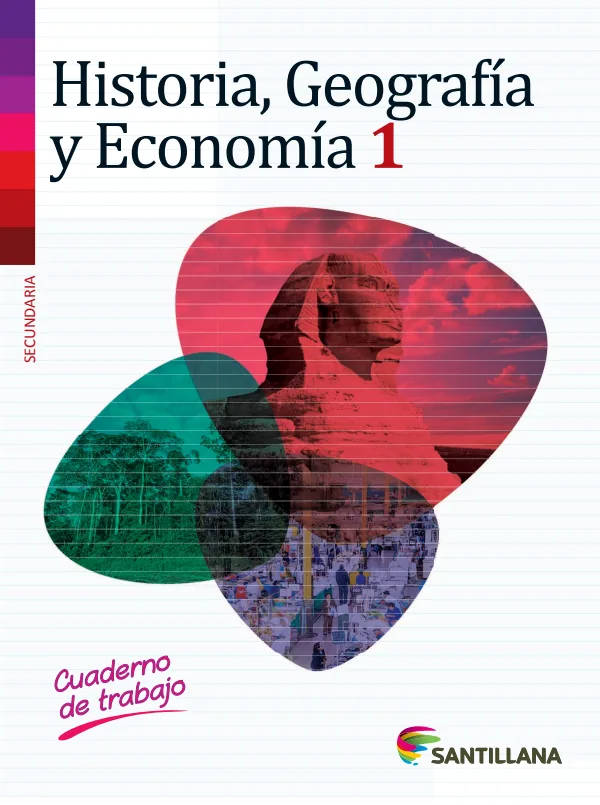 Historia, Geografía y Economía 1: Cuaderno de trabajo - 1.° grado de Secundaria (MINEDU) PDF 1 Portada de Historia, Geografía y Economía 1: Cuaderno de trabajo - 1.° grado de Secundaria - MINEDU