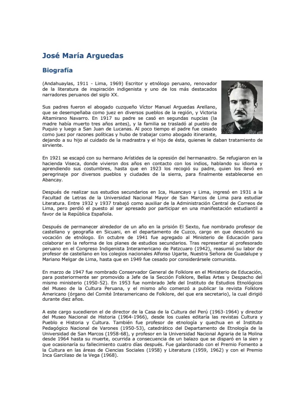 José María Arguedas: Puente Eterno entre Dos Mundos (MINEDU) PDF 1 Portada de José María Arguedas: Puente Eterno entre Dos Mundos - MINEDU