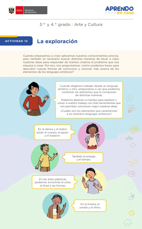 La exploración - Primaria (MINEDU) PDF 1 Portada de La exploración - Primaria - MINEDU