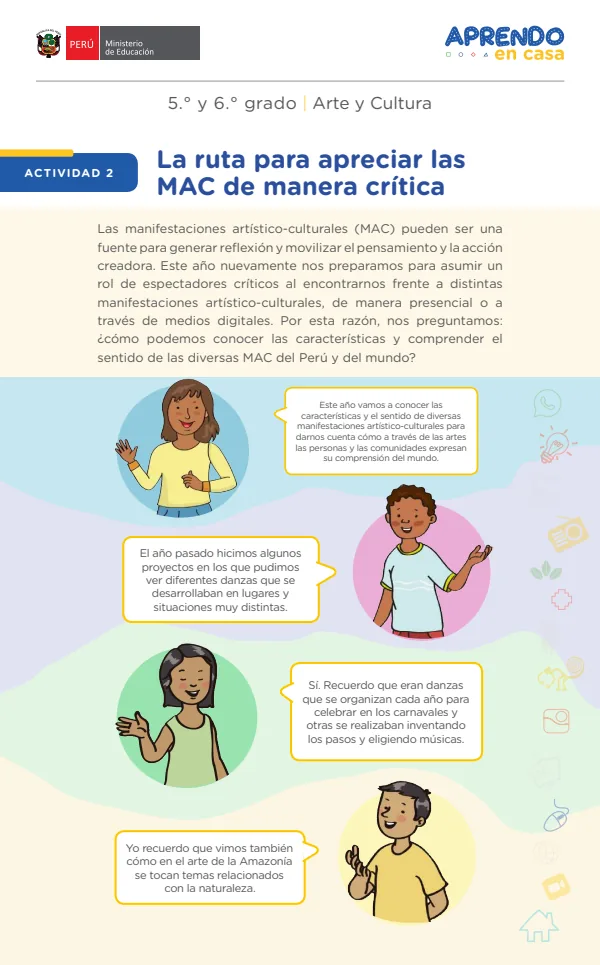 La ruta para apreciar las MAC de manera crítica - Primaria (MINEDU) PDF 1 Portada de La ruta para apreciar las MAC de manera crítica - Primaria - MINEDU