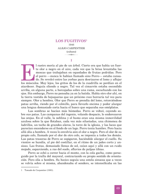 Los fugitivos: 1946 . Alejo Carpentier - 5.° grado de Secundaria (MINEDU) PDF 1 Portada de Los fugitivos: 1946 . Alejo Carpentier - 5.° grado de Secundaria - MINEDU