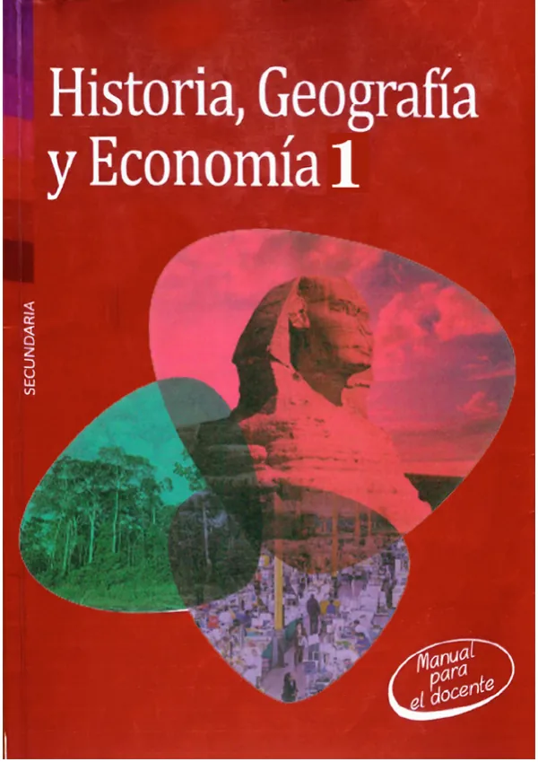 Manual para el Docente Historia, Geografía y Economía 1 (MINEDU) PDF 1 Portada de Manual para el Docente Historia, Geografía y Economía 1 - MINEDU