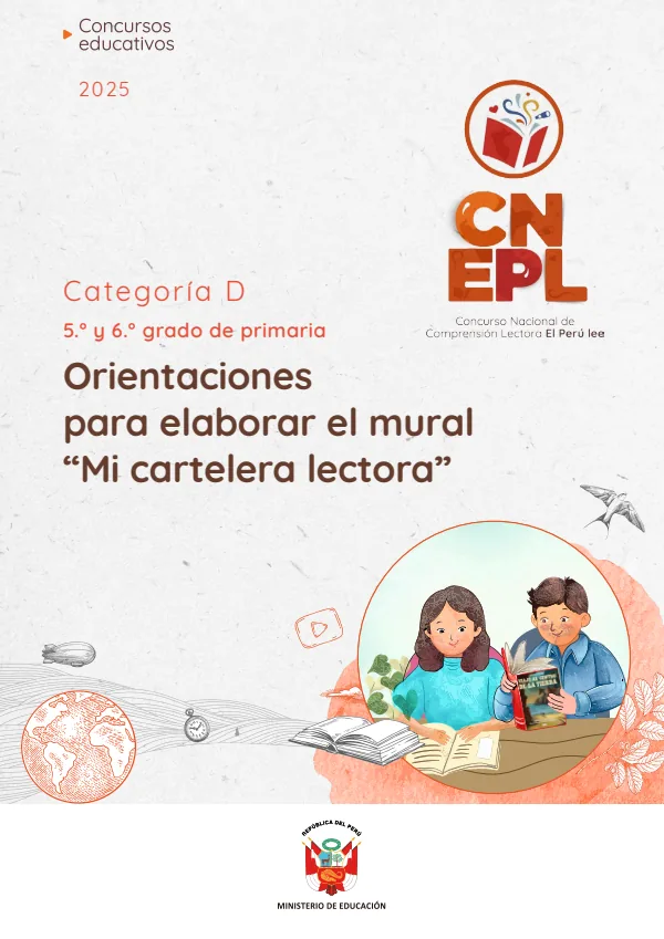 Orientaciones para elaborar el pódcast “Mi obra favorita”, Categoría F, 3.°, 4.° y 5.° grado de secundaria · 2025 (MINEDU) PDF 1 Portada de Orientaciones para elaborar el pódcast “Mi obra favorita”, Categoría F, 3.°, 4.° y 5.° - 5.º grado de Secundaria - MINEDU