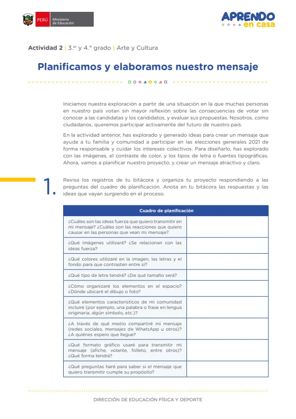 Planificamos y elaboramos nuestro mensaje , 3er y 4to grado (MINEDU) PDF 1 Portada de Planificamos y elaboramos nuestro mensaje , 3er y 4to grado - MINEDU