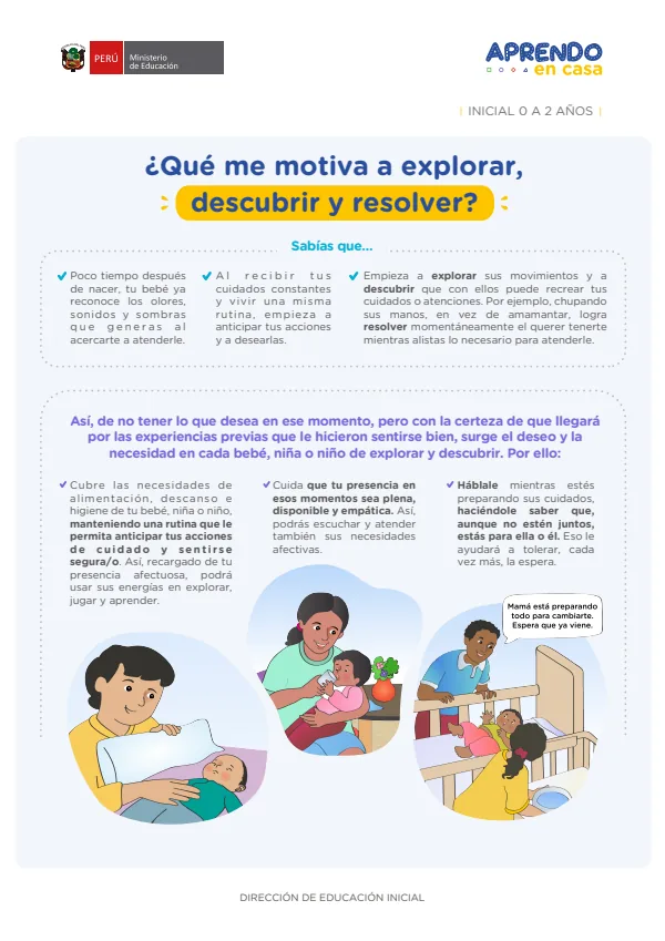 ¿Qué me motiva a explorar, descubrir y resolver? - Inicial 2 años (MINEDU) PDF 1 Portada de ¿Qué me motiva a explorar, descubrir y resolver? - Inicial 2 años - MINEDU
