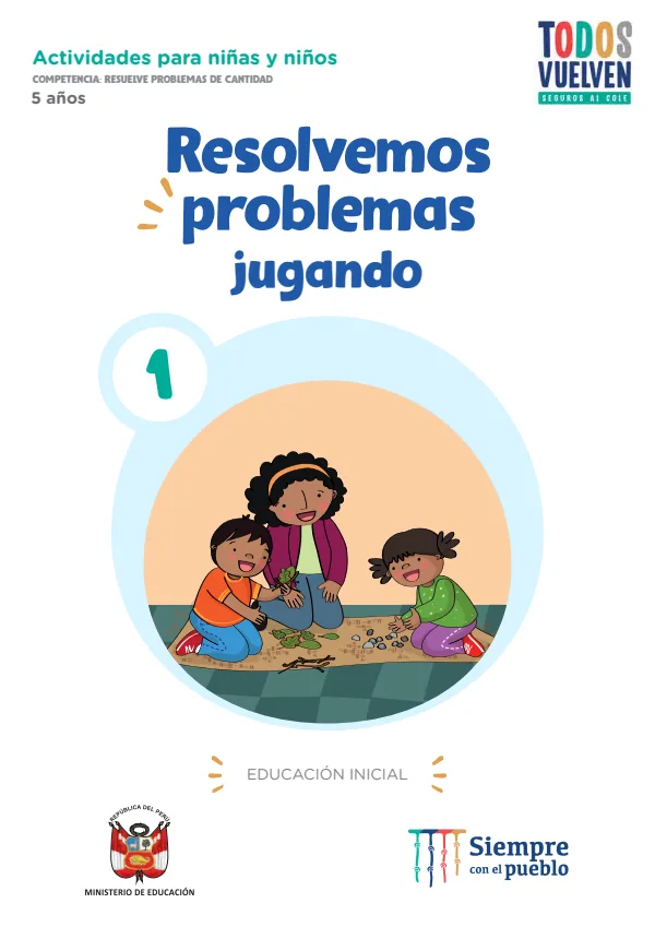 Resolvemos problemas (1 - cantidad) para 5 años (MINEDU) PDF 1 Portada de Resolvemos problemas (1 - cantidad) para 5 años - MINEDU