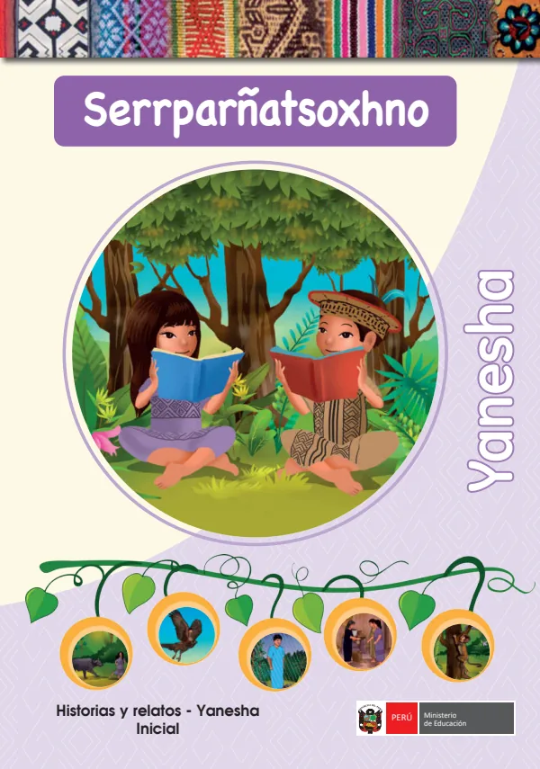 Serrparñatsoxhno = Historias y relatos - Yanesha, Inicial (MINEDU) PDF 1 Portada de Serrparñatsoxhno = Historias y relatos - Yanesha, Inicial - MINEDU