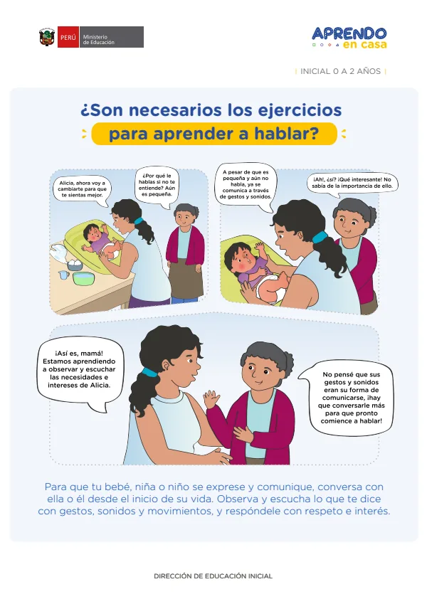 ¿Son necesarios los ejercicios para aprender a hablar? - Inicial 2 años (MINEDU) PDF 1 Portada de ¿Son necesarios los ejercicios para aprender a hablar? - Inicial 2 años - MINEDU