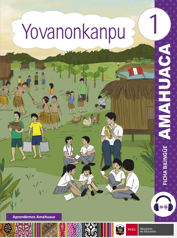 Yovanonkanpu - 1. Amahuaca: Ficha Bilingüe del 1. Primaria (MINEDU) PDF 1 Portada de Yovanonkanpu - 1. Amahuaca: Ficha Bilingüe del 1. Primaria - MINEDU